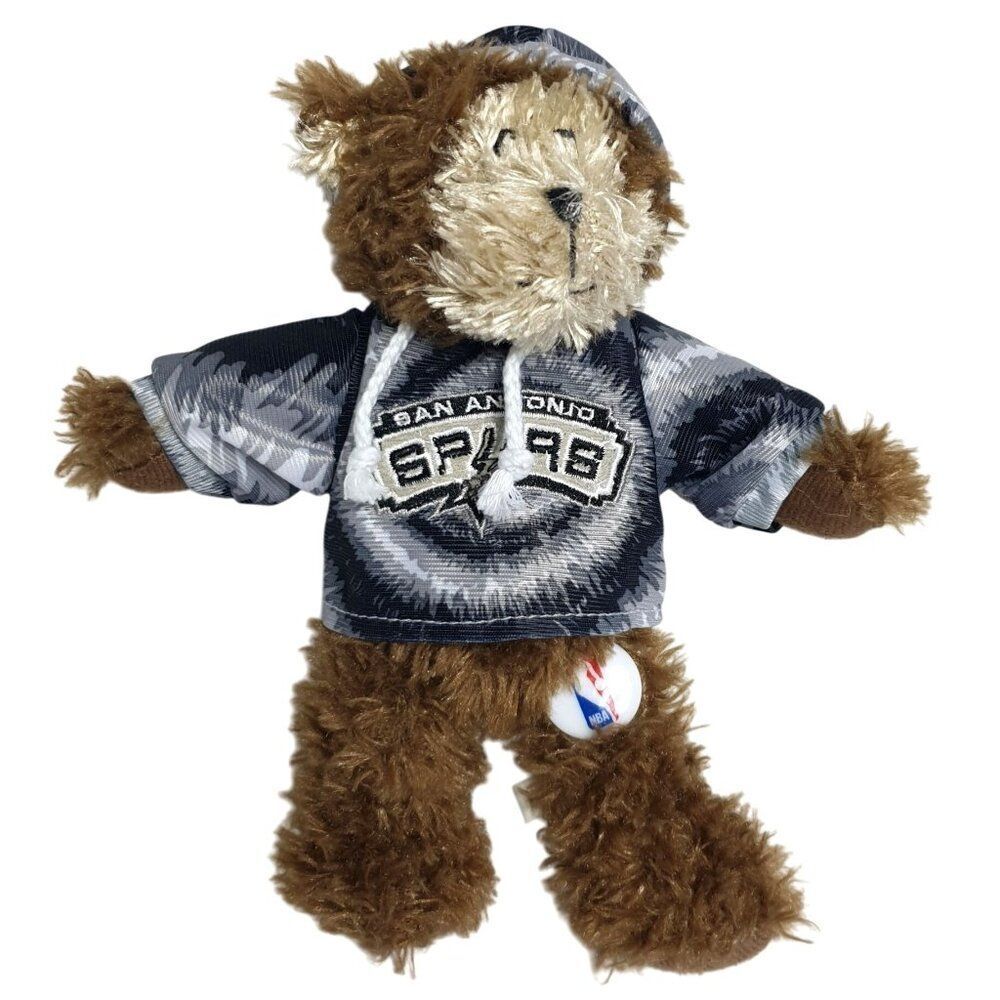 San Antonio Spurs NBA Teddy Bear 9.5" So Soft Plush Wearing Embroidered Hoodie